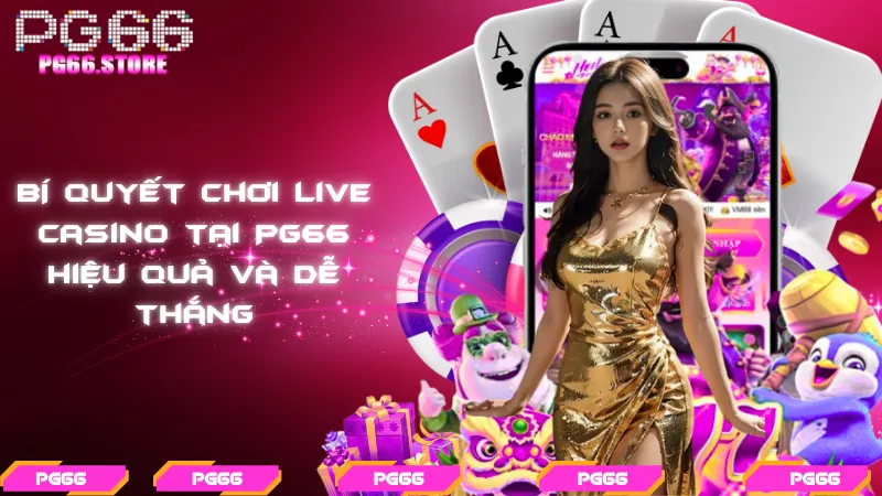 Bí quyết chơi live casino tại PG66 hiệu quả và dễ thắng